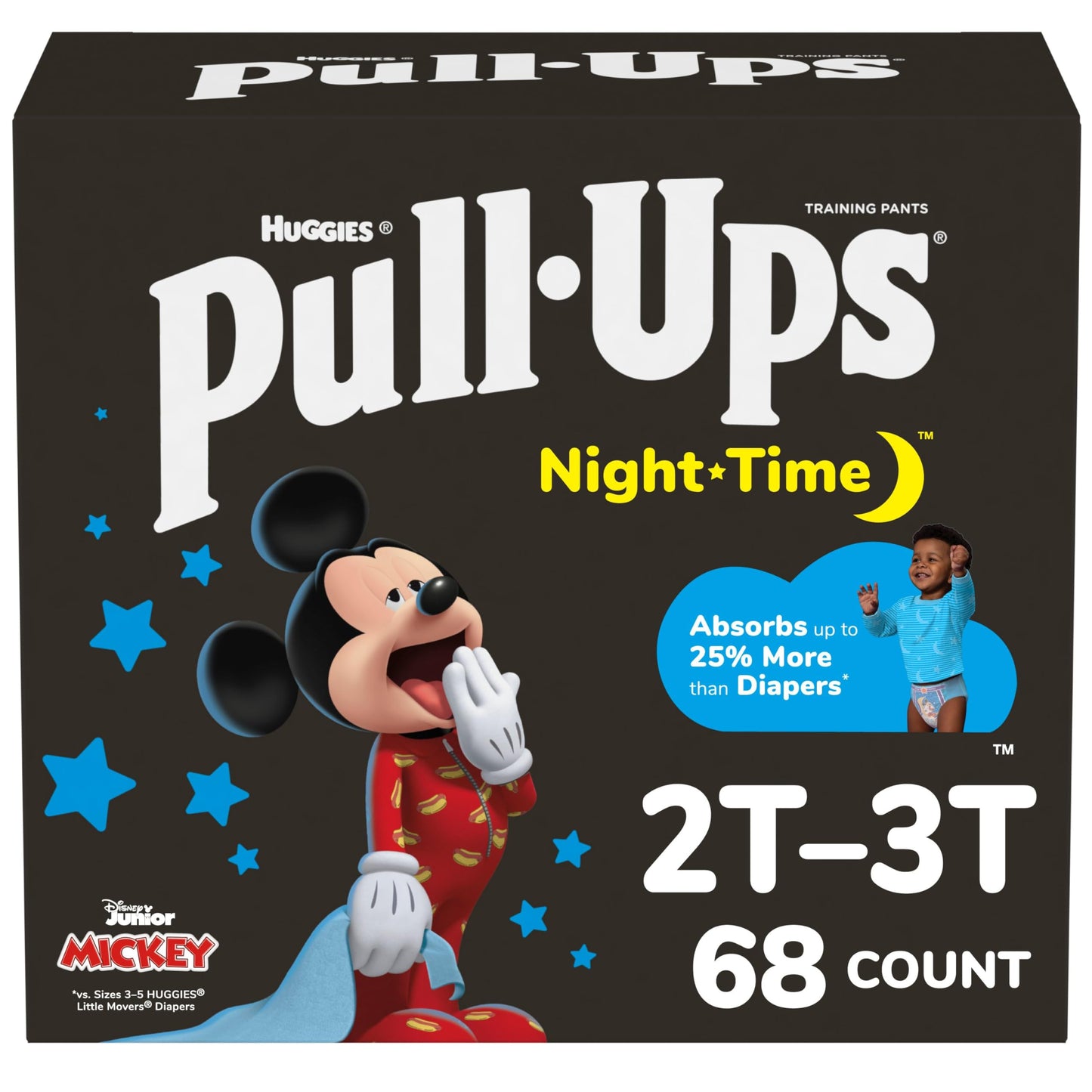 Boys Potty Training Underwear, Easy Open Training Pants 2T-3T, Pull-Ups Night-Time for Toddlers, 68 ct, Giga Pack