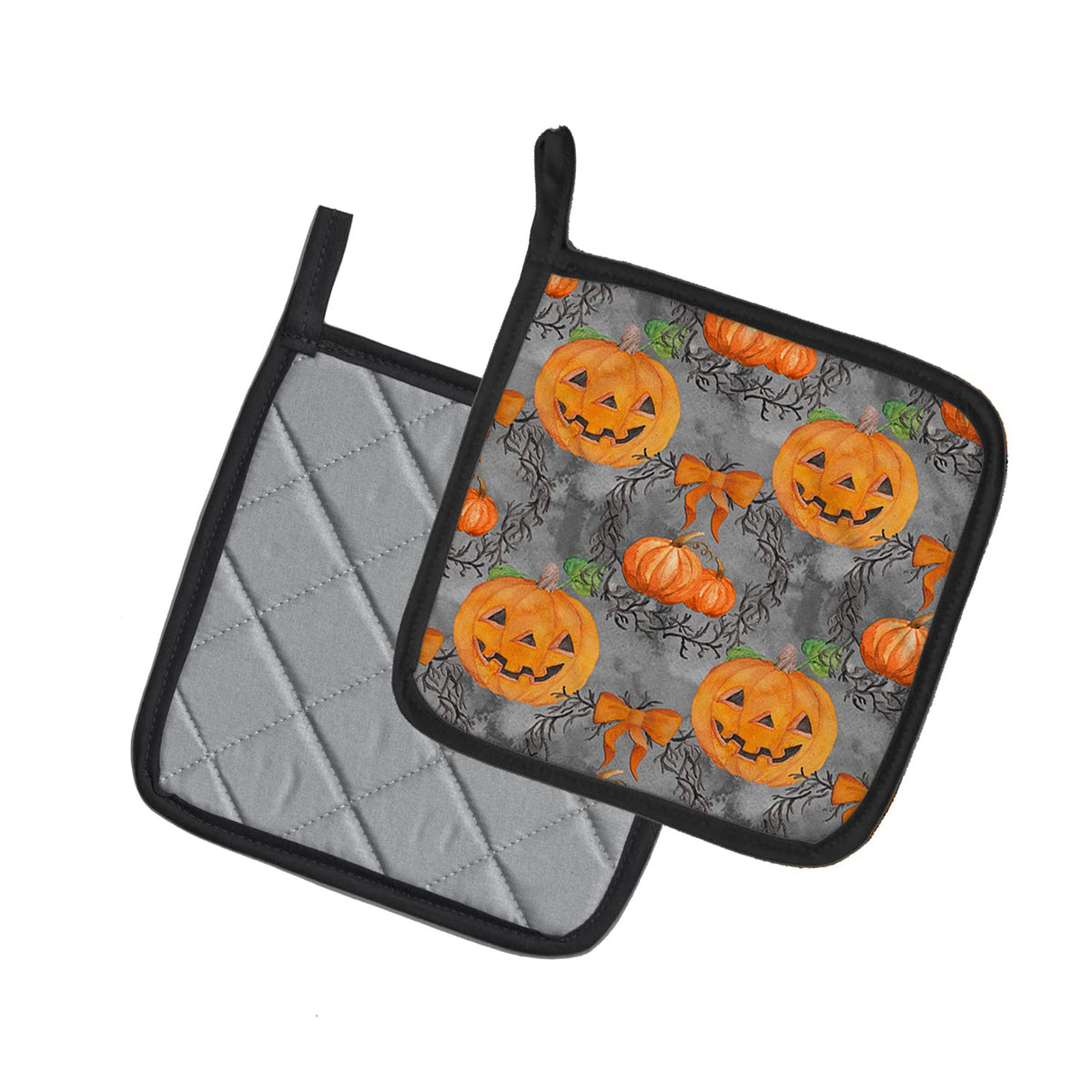 Caroline's Treasures BB7521PTHD Paire de maniques aquarelle citrouilles d'Halloween, 19 cm H x 19 cm L, multicolore
