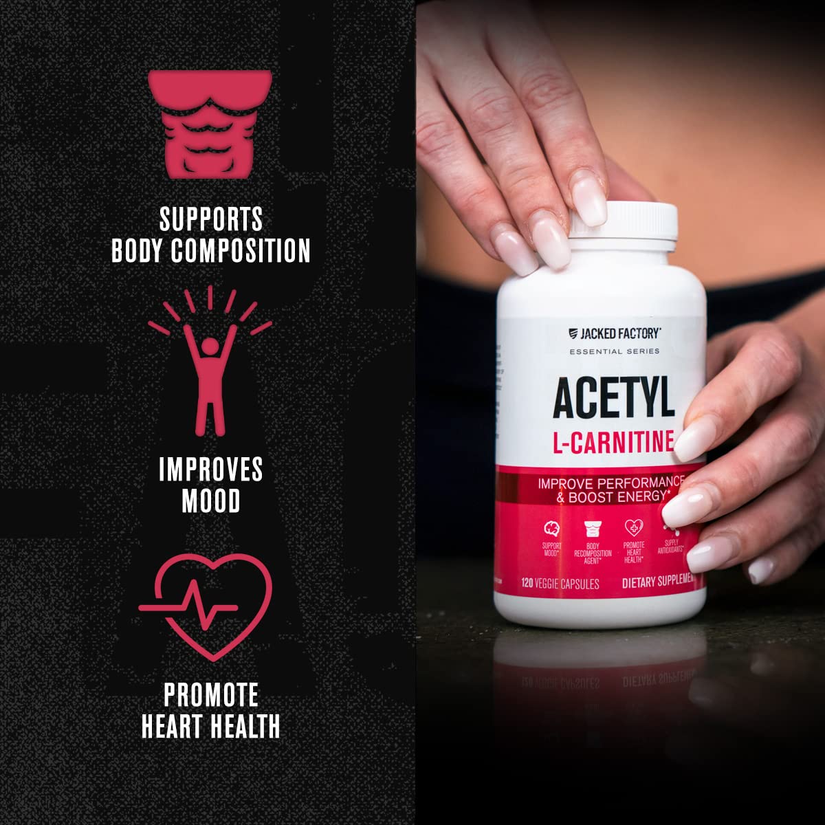Acetyl L Carnitine Supplement 750mg - Extra Strength L-Carnitine (ALCAR) for Energy, Mood Improvement, Memory & More - 120 Capsules - Available at All In One Marketplace Canada