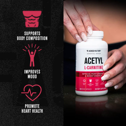 Acetyl L Carnitine Supplement 750mg - Extra Strength L-Carnitine (ALCAR) for Energy, Mood Improvement, Memory & More - 120 Capsules - Available at All In One Marketplace Canada