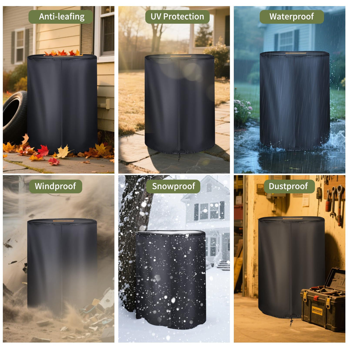 Tire Storage Covers Waterproof, 420D Oxford Fabric Large Tire Covers for Storage, Universal Tire Covers Winter Storage Outdoor, Waterproof Zipper,Air Vent (Holding 4 Tires Within 32 Inch Diameter) 🍁 All In One Marketplace Canada