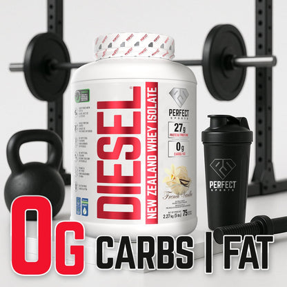 DIESEL 100% New Zealand Whey Isolate, Grass-Fed & Pasture Raised - French Vanilla 5lb
