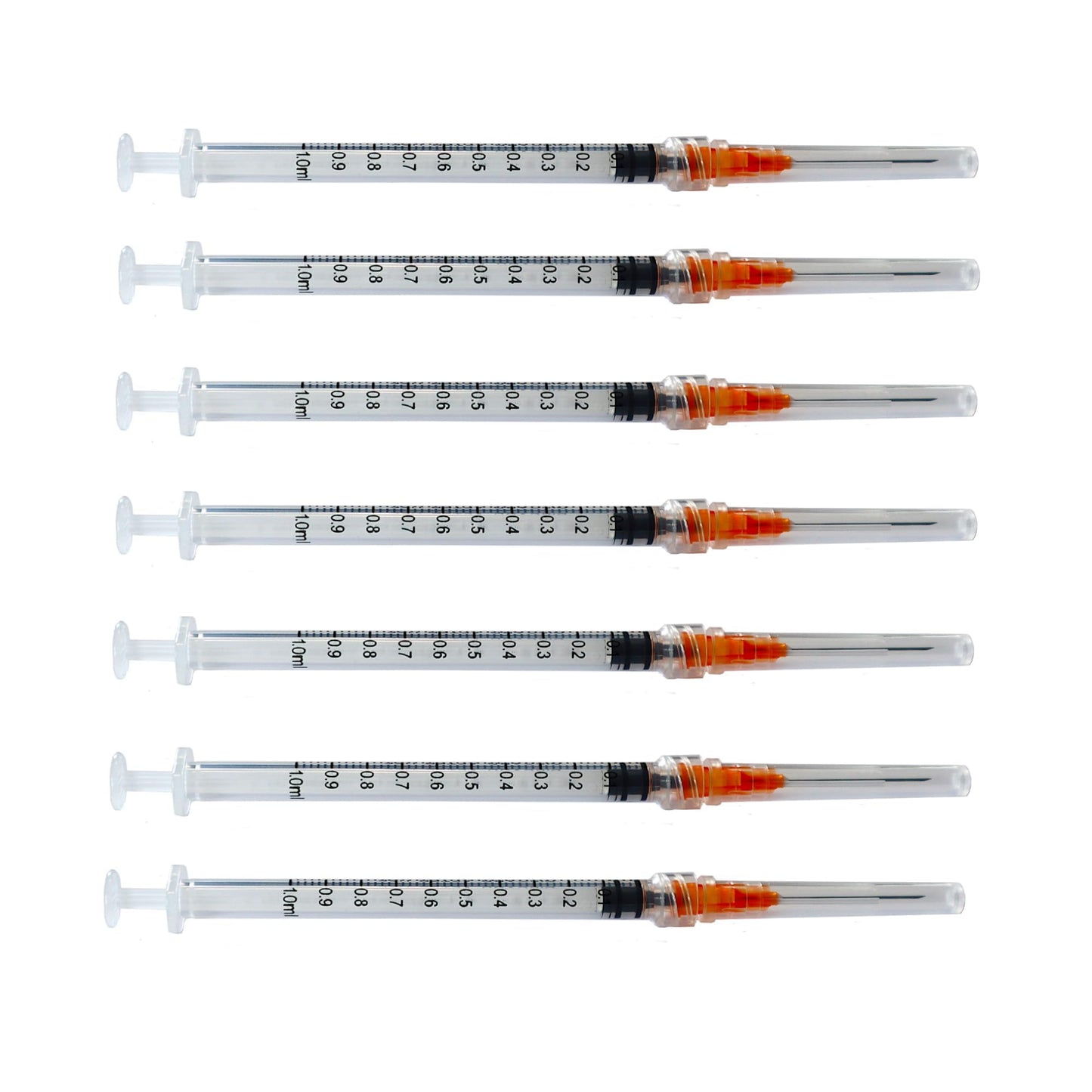 100 Pack 1mL (1cc) Disposable Sterilized Syringe, 25G X 1, Luer Lock Pyrogen Free, Latex Free