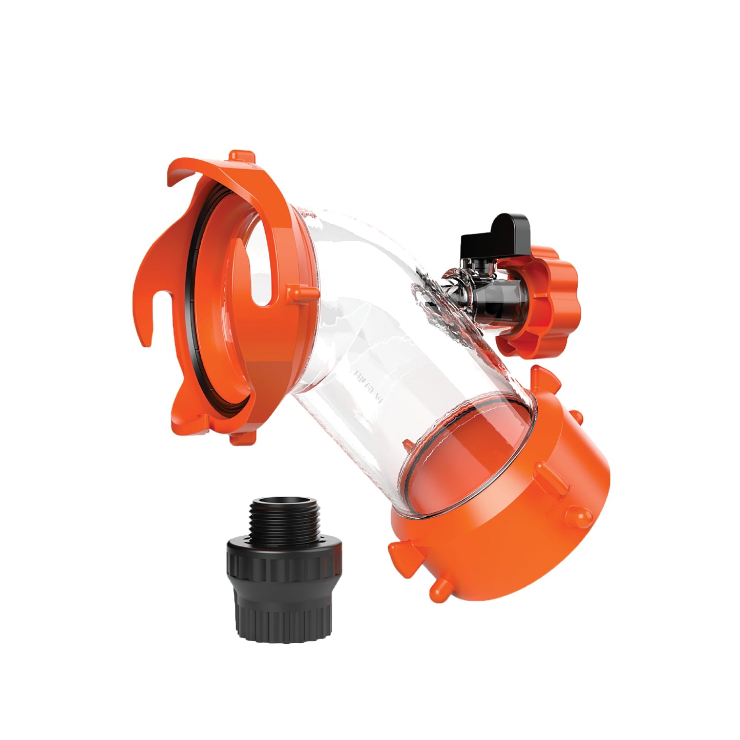 Camco Rhino Blaster — Camper Holding Tank and RV Portable Waste Tank Rinser — Provides Thorough RV Tank Cleaning — Features a Backflow Preventer & 45-Degree Clear Elbow Adapter (39080) Camco