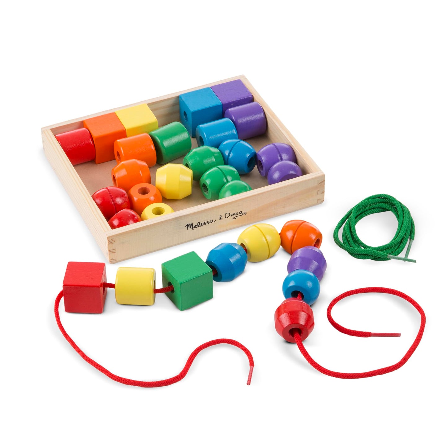 Melissa & Doug Primary Lacing Beads 33-Piece Montessori Toy Set Melissa & Doug