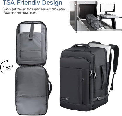 Carry On Backpack, 50L Travel Backpack, Luggage Backpack TSA Flight Approved Laptop Backpack for Men & Women, Large Expandable Backpack 40L Daypack Lightweight Business Weekender Bag, Black - Available at All In One Marketplace Canada