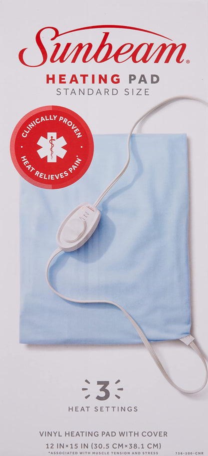 Sunbeam Heating Pad with Arthritis Controller - Neck & Shoulder Electric Heating Pad for Targeted Pain Relief, 3 Heat Settings, Machine Washable, 12 x 15 inch - Available at All In One Marketplace Canada