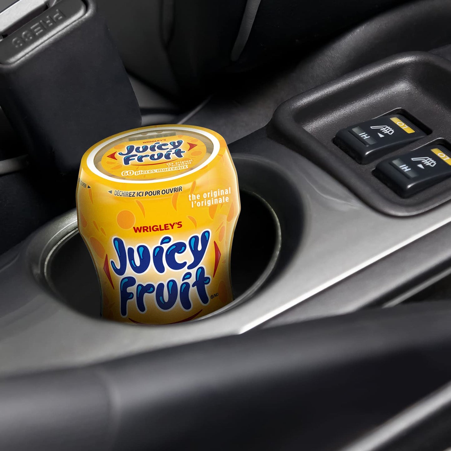 Juicy Fruit Chewing Gum - Fruit Flavored, 60 Pieces, 6 Bottles