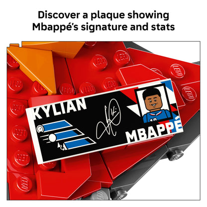 LEGO Editions Kylian Mbappé – Soccer Highlights - Building Set for Boys & Girls, Ages 10+ - Collectible Soccer Gift with Plaque - Kids Bedroom or Shelf Decor - 43013