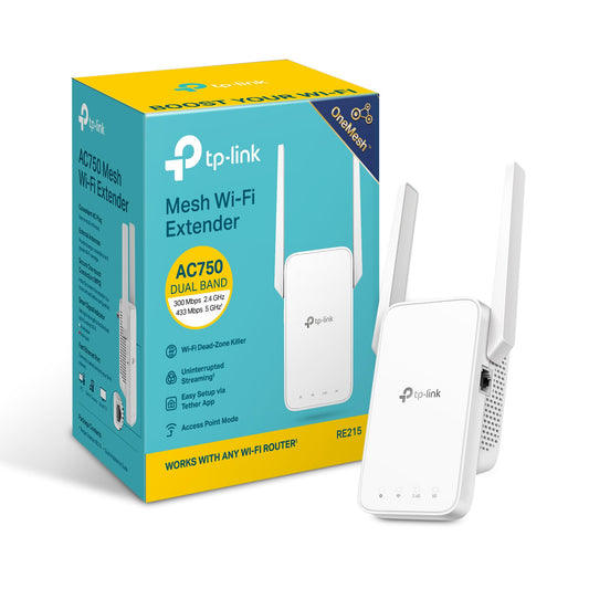 TP-Link AC750 WiFi Extender (RE215) - Covers Up to 1,500 Sq.ft and 20 Devices, Up to 750Mbps, Dual Band Wireless Repeater for Home, Internet Signal Booster with Ethernet Port 🍁 All In One Marketplace Canada