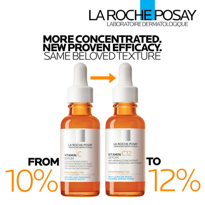La Roche-Posay Vitamin C Serum, 12% Pure Vitamin C Anti-Aging and Illuminating Facial Serum to Help Reduce the Look of Fine Lines, Improve Skin Radiance & Texture, Suitable for Sensitive Skin 30mL - Available at All In One Marketplace Canada