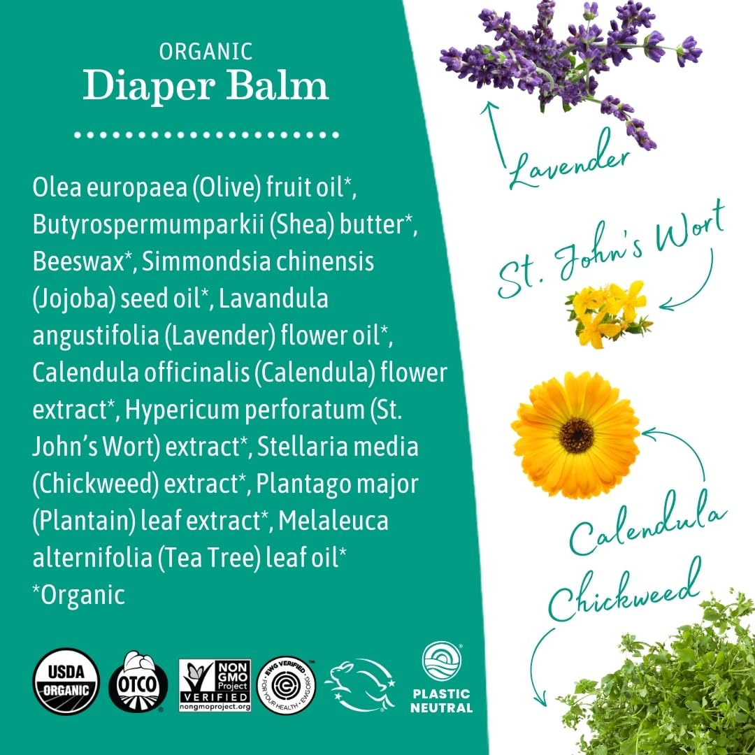 Earth Mama Organic Baby Diaper Balm, 120ml