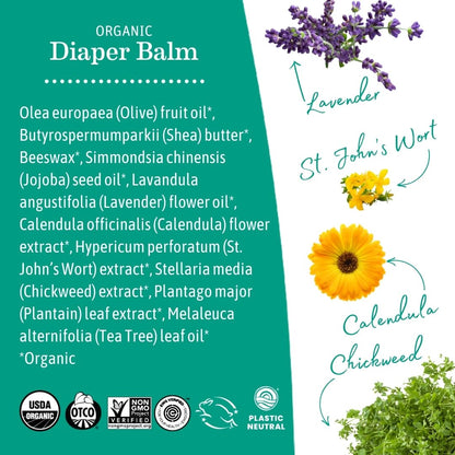 Earth Mama Organic Baby Diaper Balm, 120ml