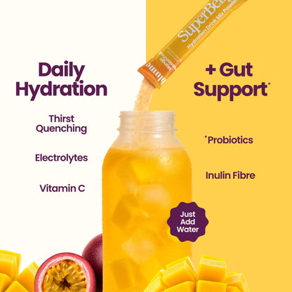 Blume SuperBelly Packets – Sugar-Free Mango Passion Fruit with Fermented Apple Cider Vinegar, 15 Sticks