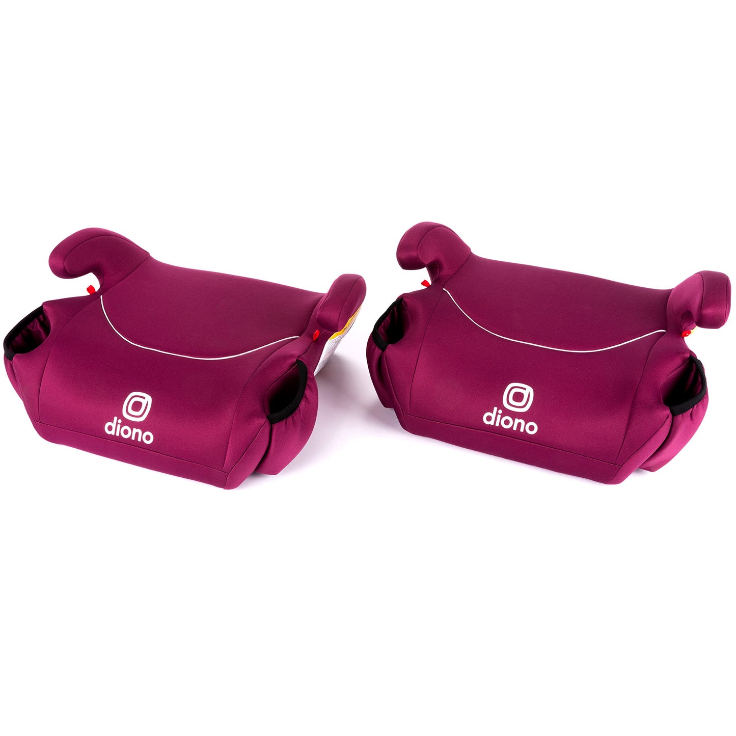 Diono Solana 2022, No Latch, Pack of 2 Backless Booster Car Seats, Lightweight, Machine Washable Covers, Cup Holders, Pink