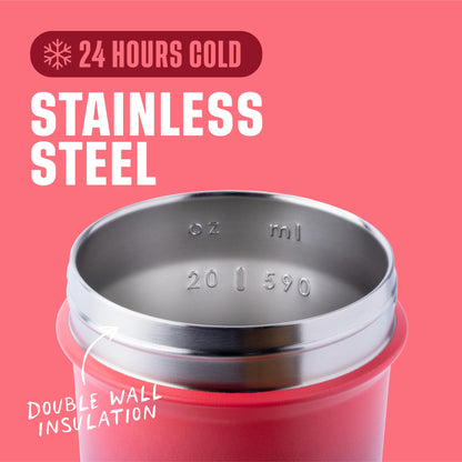 BlenderBottle Strada Sleek Shaker Cup Insulated Stainless Steel Water Bottle with Wire Whisk, 25-Ounce, Sangria Ombre 🍁 All In One Marketplace Canada