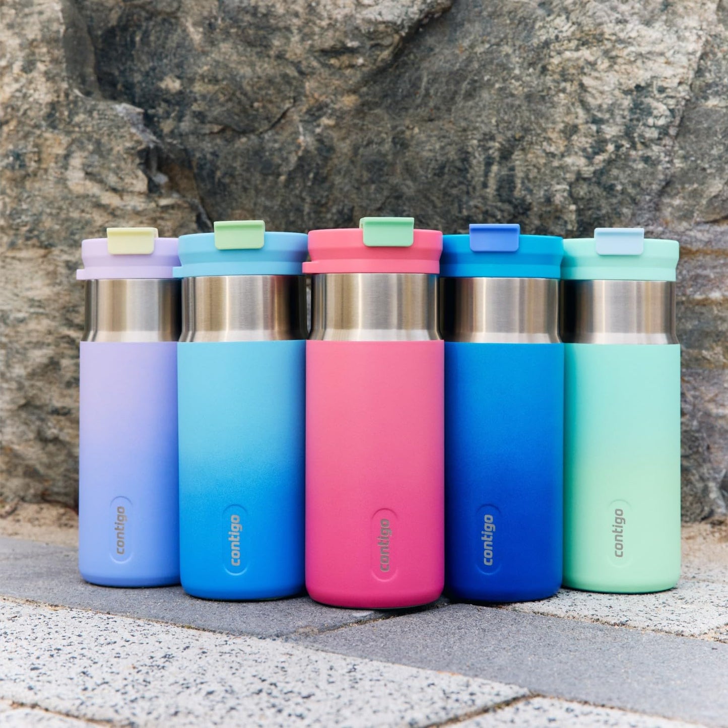 Contigo DualSip 16 oz Compact Water Bottle w/ 2-Way Lid (Drink from Straw or Spout) | Vacuum-Insulated Stainless Steel for Cold Drinks | 100% Leakproof | BPA & Lead-Free | Dishwasher Safe 🍁 All In One Marketplace Canada