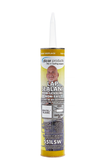 Dicor 551LSW1 White Non-Sag Roof Lap Sealant - 10.3 oz. Tube 🍁 All In One Marketplace Canada