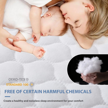 HYMOKEGE Quilted Mattress Protector Queen Size, 100% Waterproof Mattress Cover for Queen Size Bed, Breathable & Noiseless Bed Pad Cover with 5"-21" Deep Pocket - Available at All In One Marketplace Canada