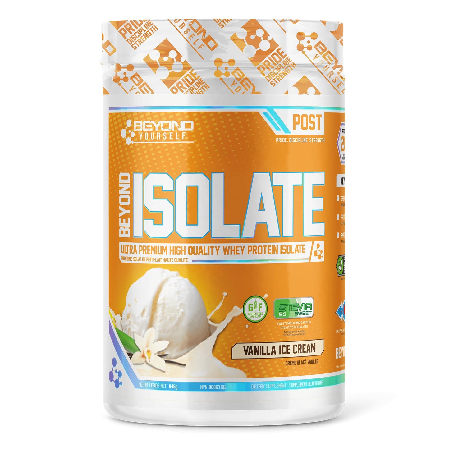 Beyond Yourself Beyond Isolate Whey Protein - Premium Micro-Filtered, Fast-Absorbing Formula | Sugar-Free, Gluten-Free, Clean Ingredients | Muscle Recovery Support | 2lbs, Vanilla Ice Cream