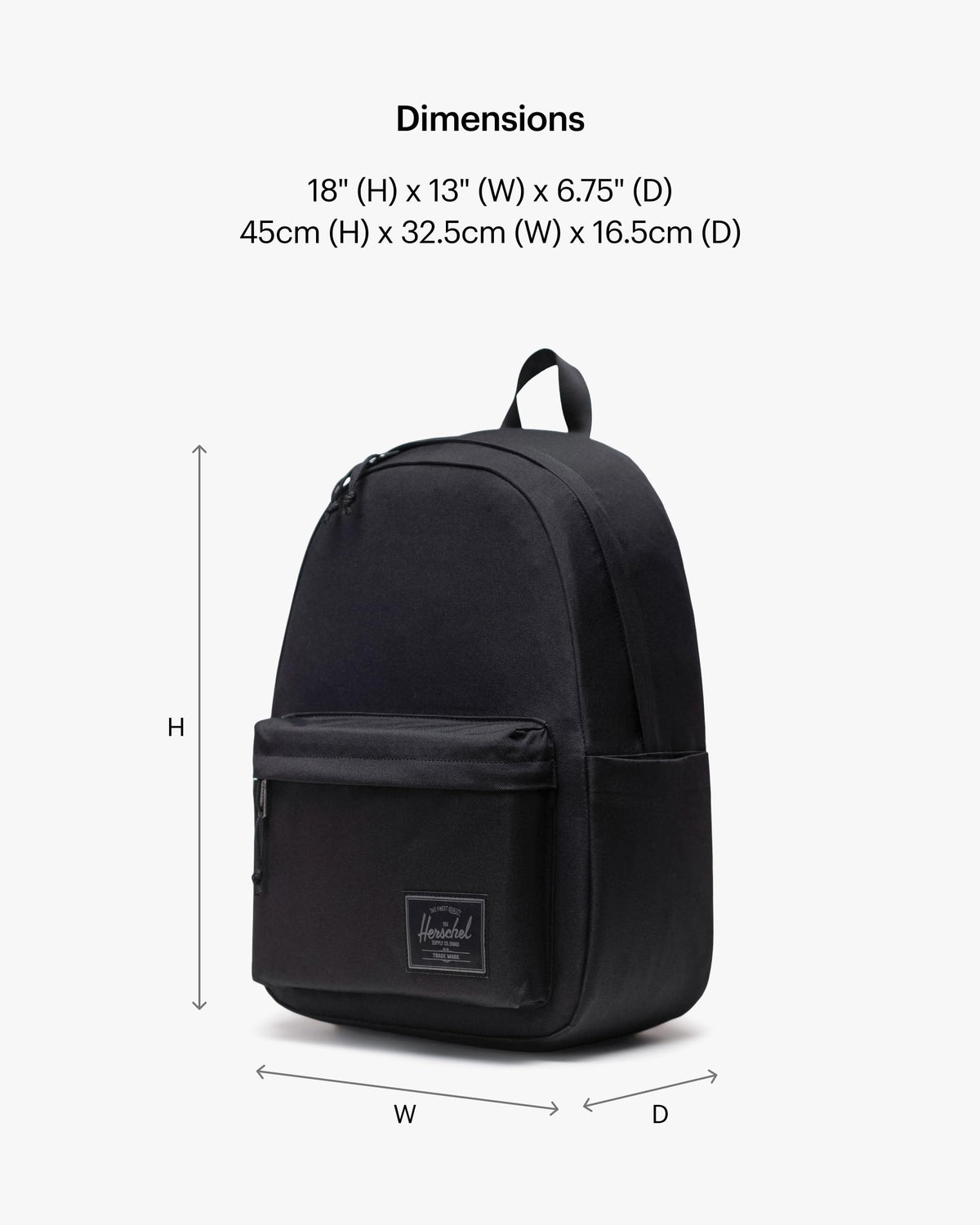 Herschel Supply Co. Classic Backpack, Black Tonal, XL-30L