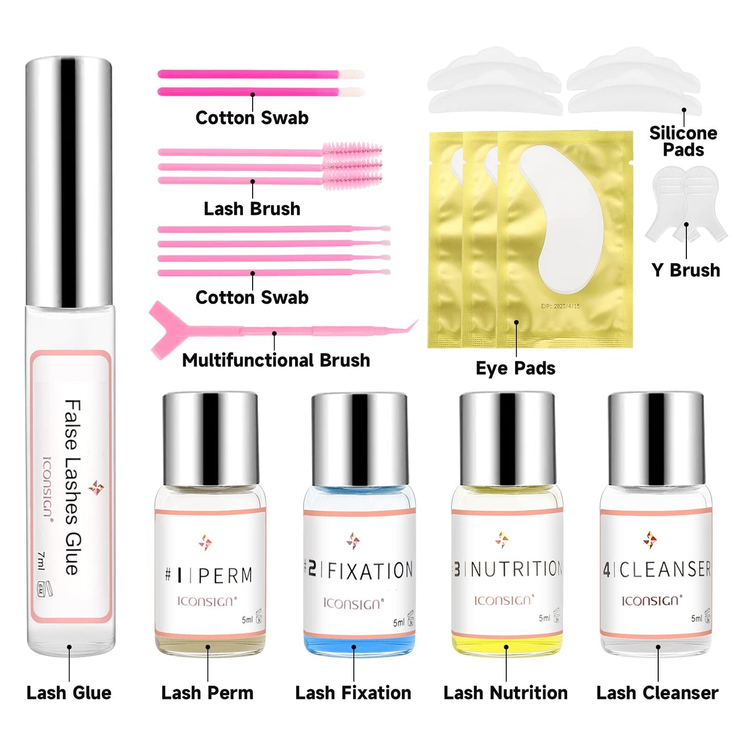 Lash Lift Kit - Eyelash Perm Kit - Professional Eyelash Curling Set - Glue Upgraded Version - Semi-Permanent Curling Perming Wave Suitable For Salon at Home (White) - Available at All In One Marketplace Canada