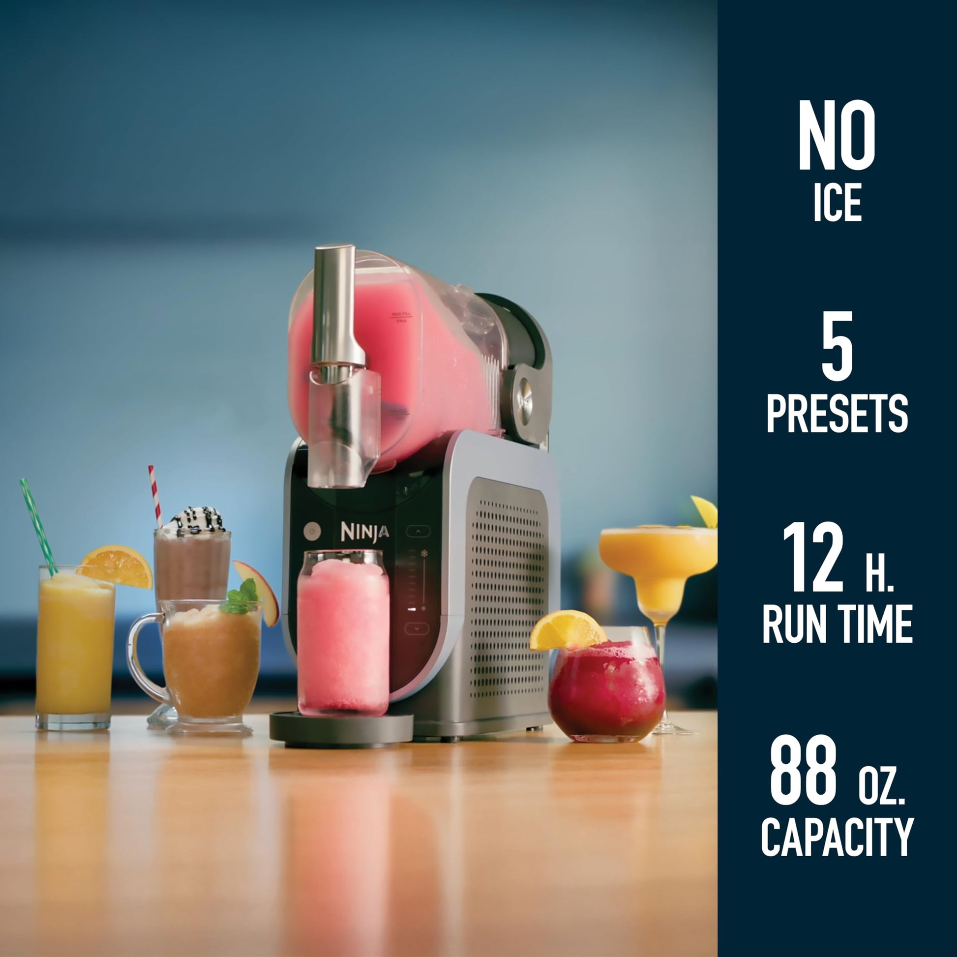 Ninja SLUSHi Professional Frozen Drink & Ice Machine with RapidChill Technology, Slushie Maker, 5 Preset Programs for Frozen Margaritas, Frappés, and More, FS301C (Canadian Version)