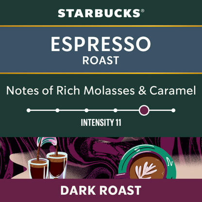 Starbucks Espresso Roast Nespresso Vertuo Capsules, 4 Boxes (272g)