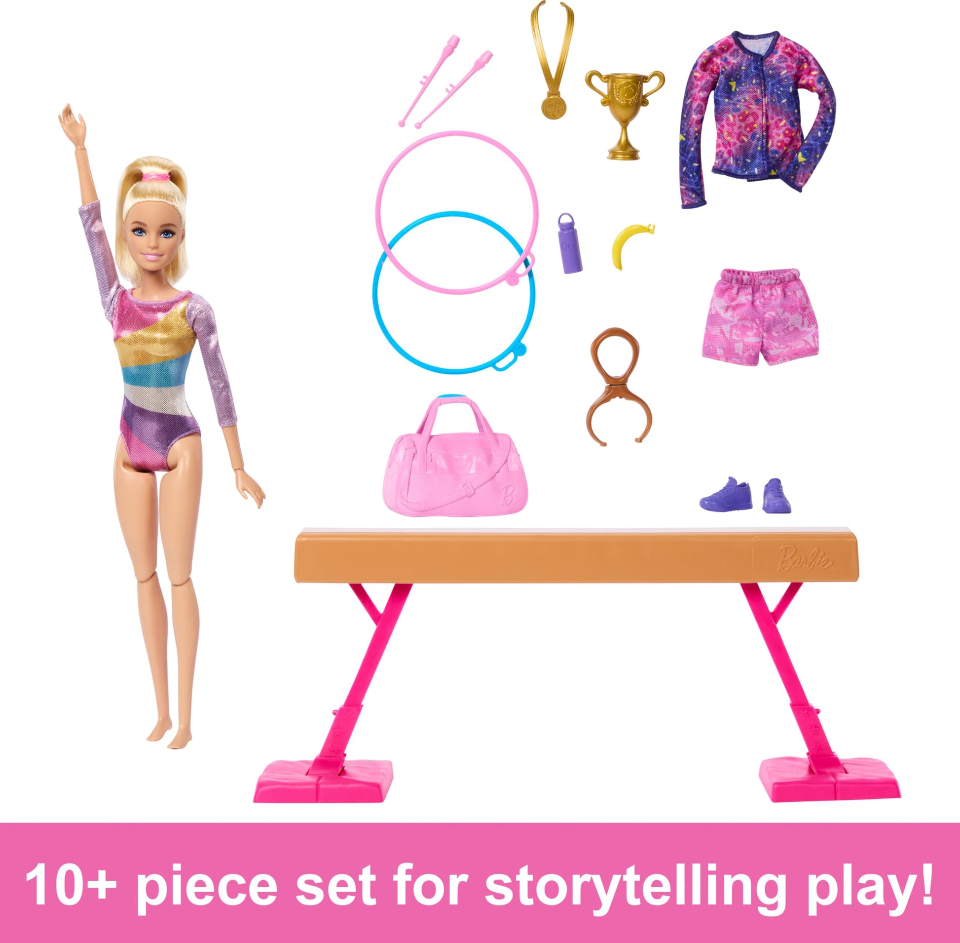 Barbie Gymnastics Doll & Accessories Playset Barbie