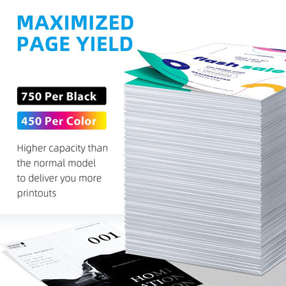 High Yield 63 Black/Tri-Color Ink,Compatible for HP 63 63XL Ink Cartridge Combo Pack, Work for Envy 4520 4522 3634 OfficeJet 3830 4650 5252 5258 DeskJet 3636 1111 3630 1112 3637 Printer