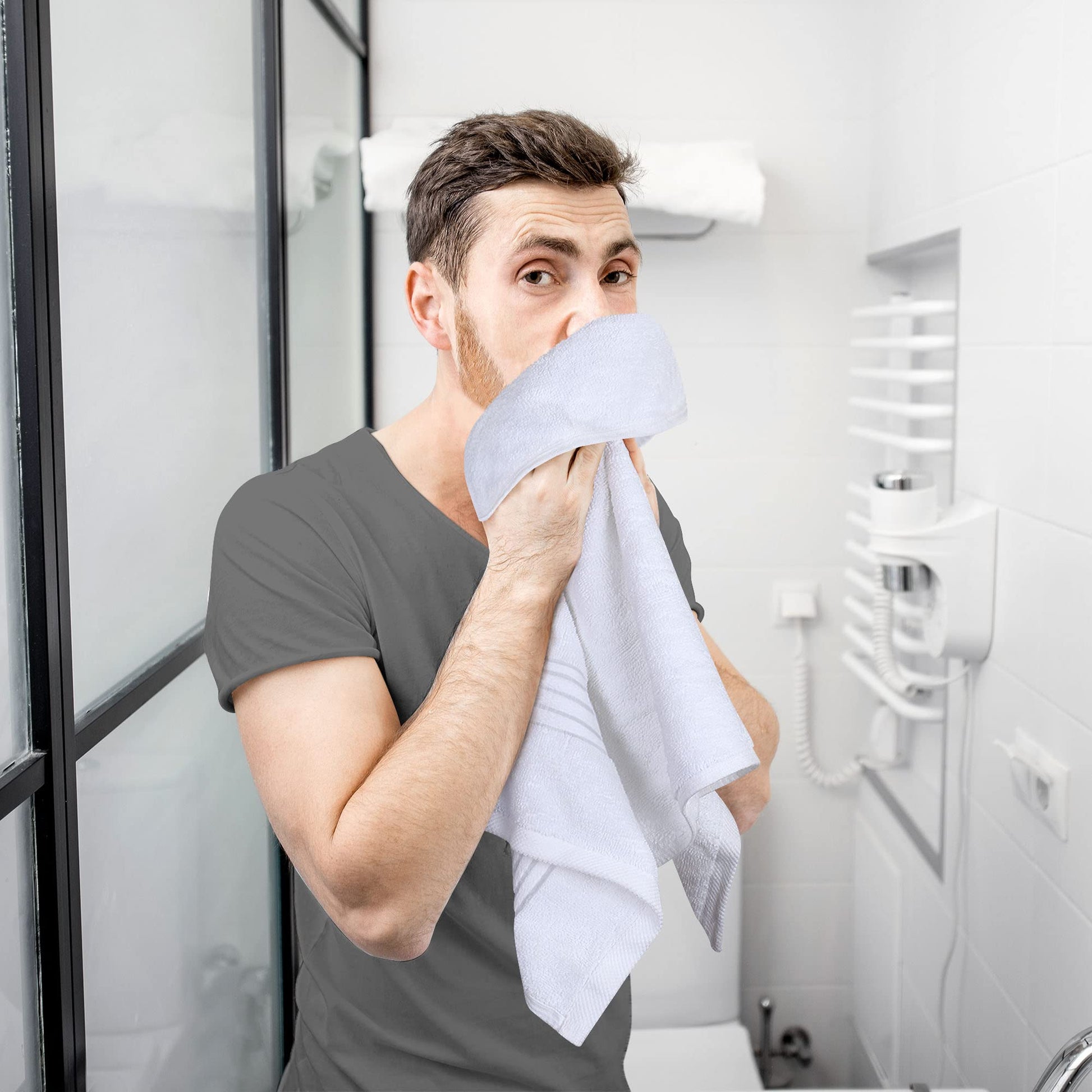 Utopia Towels 6 Piece Premium Hand Towels Set, 16 by 28 inches, 100% Ring Spun Cotton, Lightweight and Highly Absorbent Towels for Bathroom, Travel, Camp, Hotel, and Spa, White - Available at All In One Marketplace Canada
