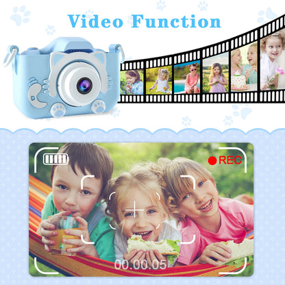 CIMELR Kids Camera Toys for 3 4 5 6 7 8 9 10 Year Old Boys/Girls, Kids Digital Camera for Toddler with Video, Christmas Birthday Festival Gifts for Boys/Girls, Selfie Camera for Kids, 32GB SD Card 🍁 All In One Marketplace Canada