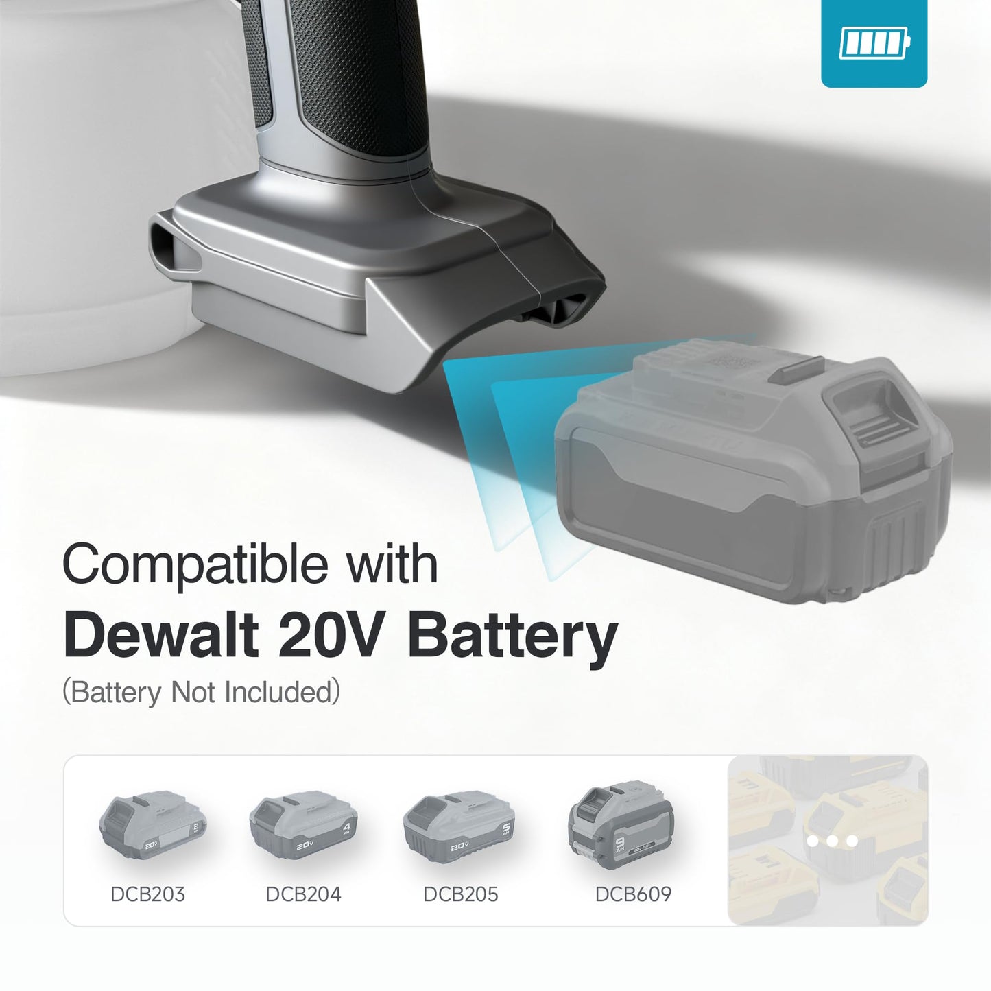 Tilswall Cordless Paint Sprayer Shark700 with 90000RPM Brushless Motor, Spray Paint Gun Compatible with Dewalt 20V Battery(No Battery), 1300ml Easy Side-Fill, 3 Patterns, Ideal for House Painting - Available at All In One Marketplace Canada