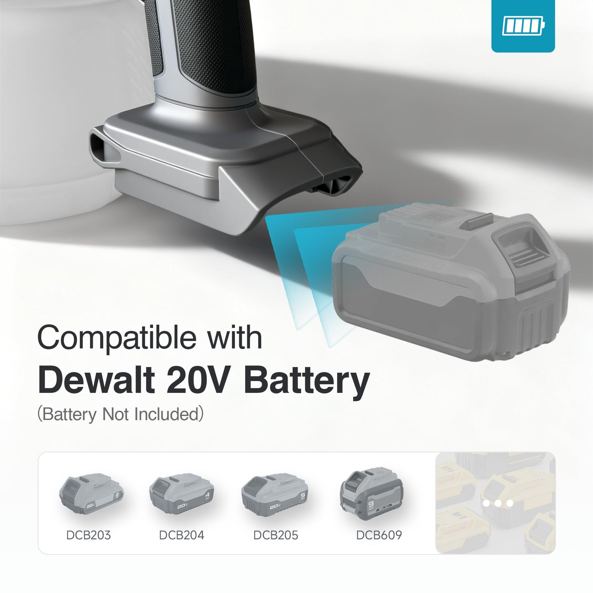 Tilswall Cordless Paint Sprayer Shark700 with 90000RPM Brushless Motor, Spray Paint Gun Compatible with Dewalt 20V Battery(No Battery), 1300ml Easy Side-Fill, 3 Patterns, Ideal for House Painting - Available at All In One Marketplace Canada