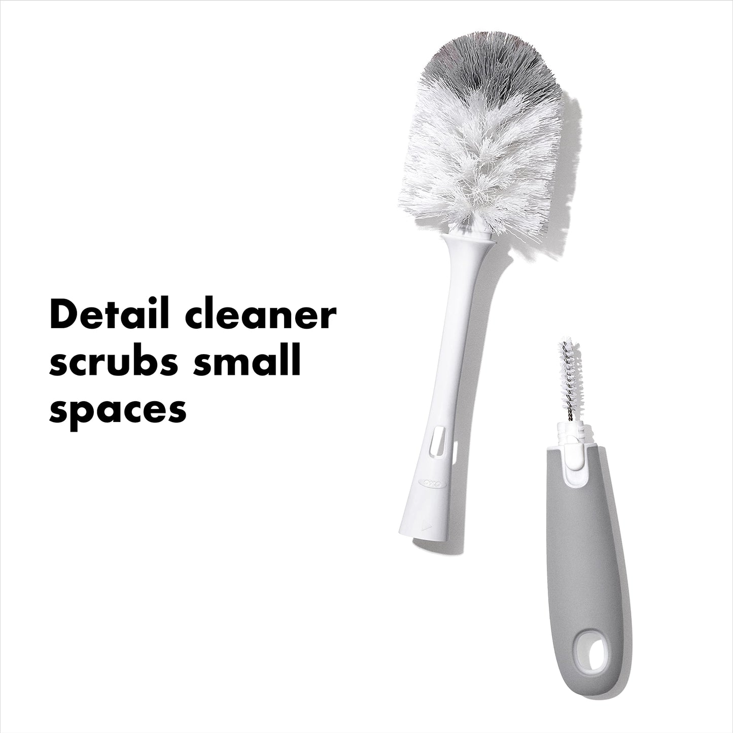OXO Tot Bottle Brush with Nipple Cleaner and Stand – Gray, 2-Pack OXO Tot