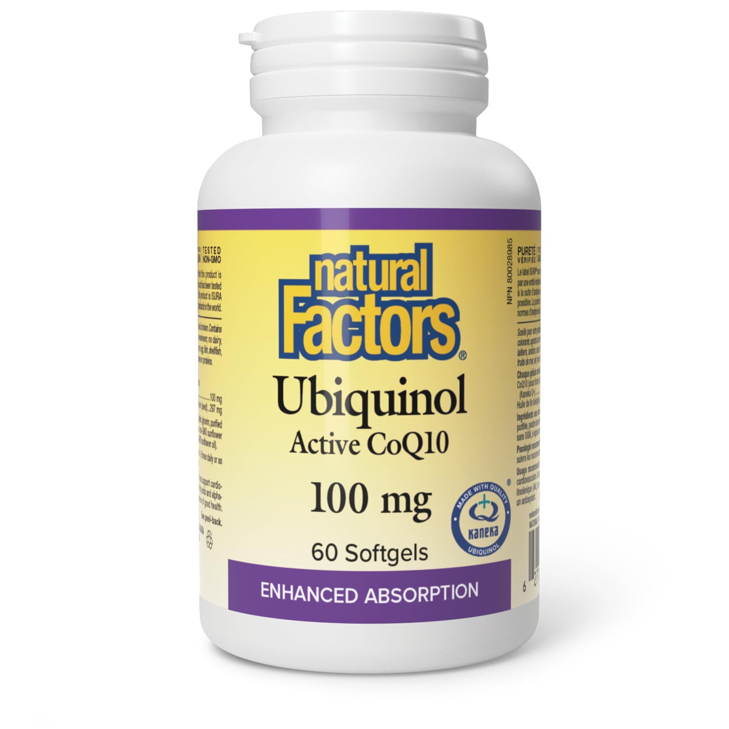 Natural Factors Ubiquinol Active CoQ10 100 mg, 60 Softgels, Supports Cardiovascular Health, Proudly Canadian - Available at All In One Marketplace Canada