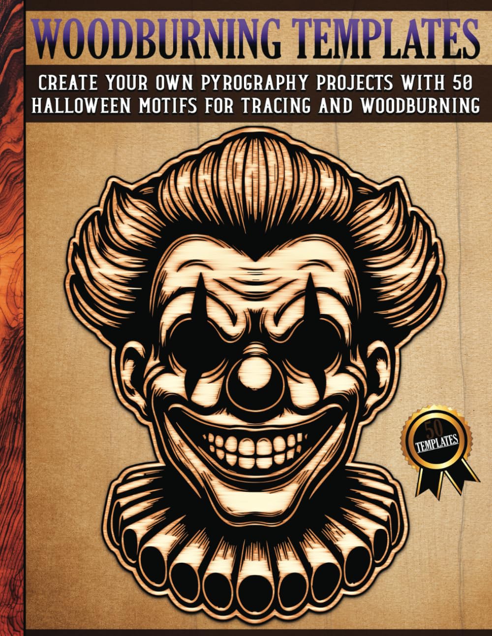 Modèles de pyrogravure : pochoirs d'Halloween pour le traçage et la pyrogravure - Motifs effrayants et lugubres