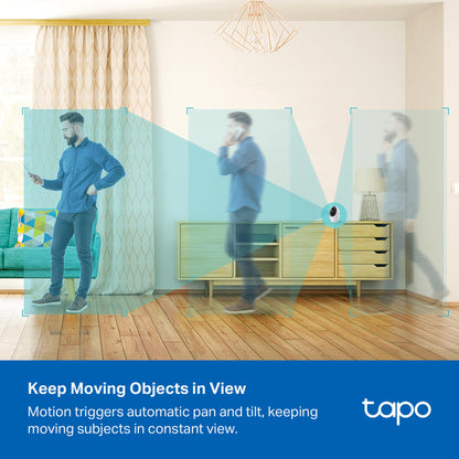 Tapo 4K 8MP Pan/Tilt Indoor Security Camera for Baby Monitor, No Monthly Fee, Pet Camera w/Motion Detect and Track, SD/Cloud Storage, Works w/Alexa, Google, and Samsung (Tapo C260)