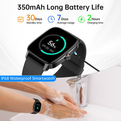 Smart Watch for Men Women, Bluetooth Call Smartwatch with AI Voice, 1.85" HD DIY Dial Fitness Watch, Heart Rate/SpO2/Steps/Sleep Monitor, 100+ Sports Modes, IP68 Waterproof Watch for Android iOS - Available at All In One Marketplace Canada