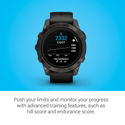 Garmin epix Pro (Gen 2) Sapphire Edition, 47mm, High Performance Smartwatch, Advanced Training Technology, Built-in Flashlight, Black Garmin