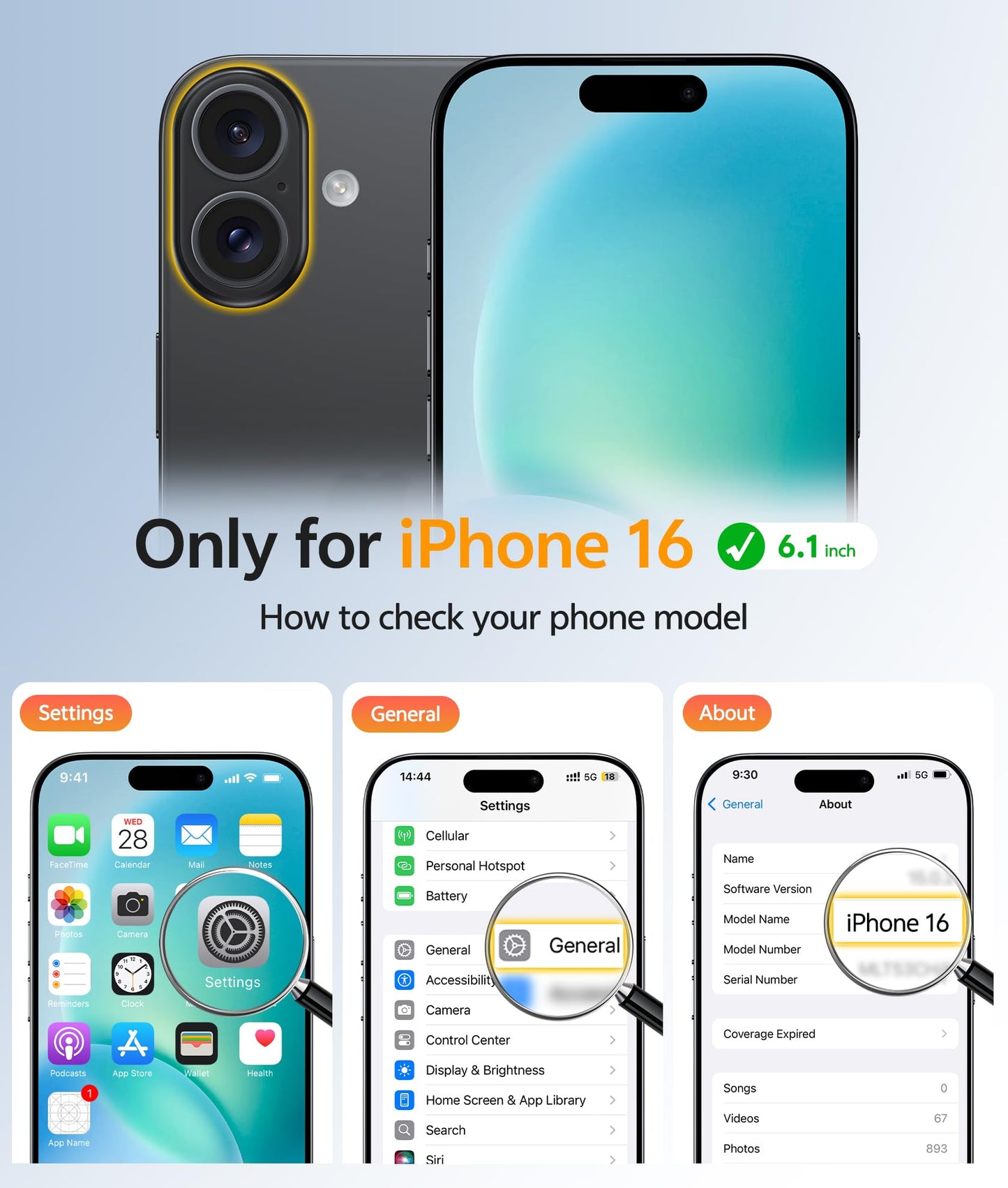 FNTCASE for iPhone 16 Phone Case: Magnetic Translucent Matte [Full Covered Camera Protection] [Screen Protector] Military Grade Shockproof Slim Cover Drop Proof Protective Cases - Black