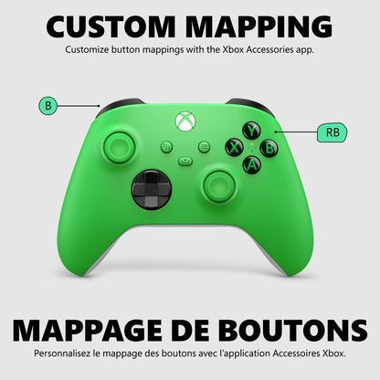 Manette sans fil XBOX Core – Velocity Green – Jouez sur XBOX, Windows, Android, iOS, FireTV Sticks, Smart TV, casques de réalité virtuelle – Édition Velocity Green