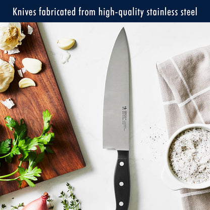HENCKELS Premium Quality 15-Piece Knife Set with Block, Razor-Sharp, German Engineered Knife Informed by Over 100 Years of Masterful Knife Making, Lightweight and Strong, Dishwasher Safe - Available at All In One Marketplace Canada