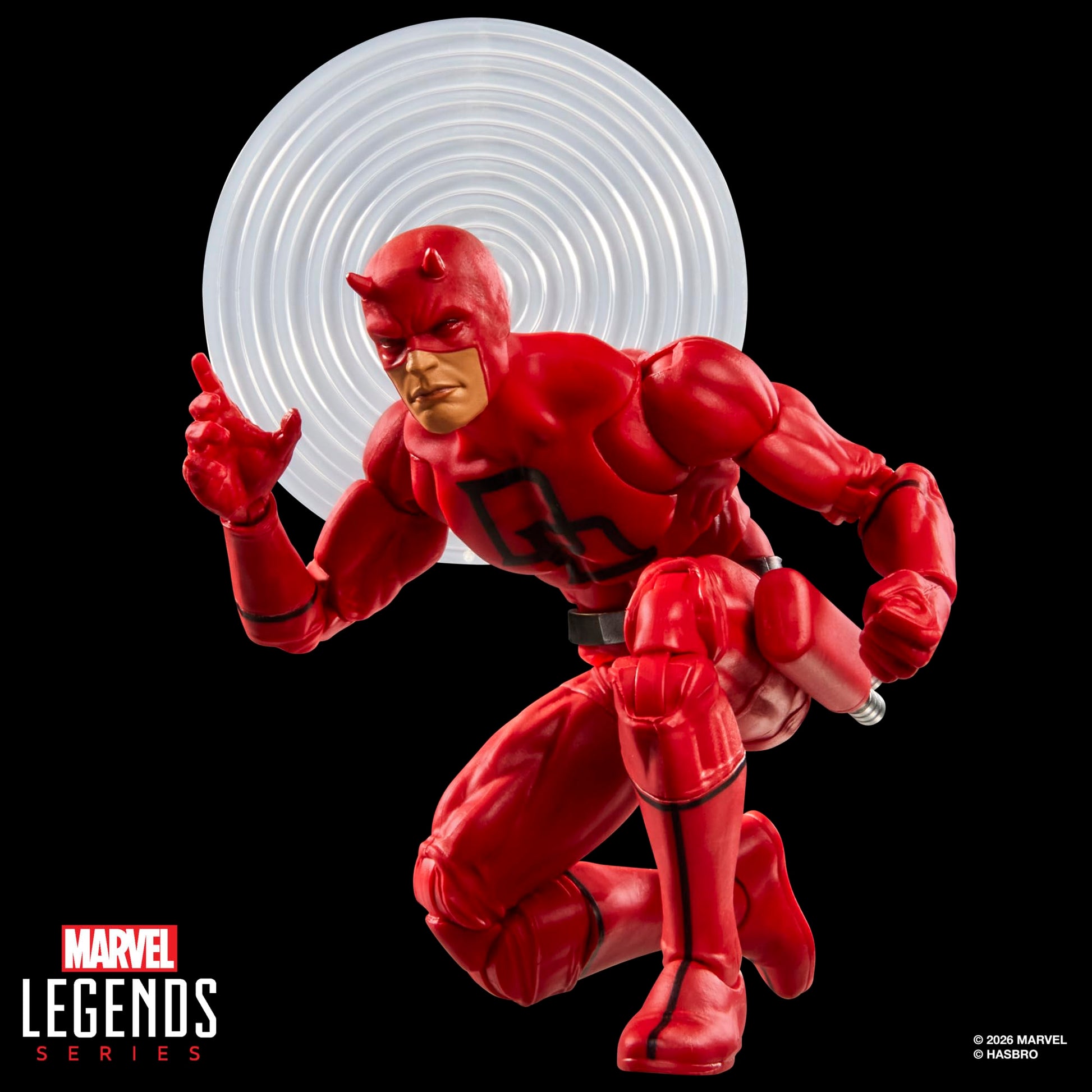 Marvel Legends Series Secret Wars Daredevil, Retro Marvel Comics Collectible 6 Inch Action Figure with Lenticular Shield Marvel