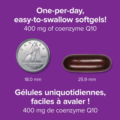 Webber Naturals Coenzyme Q10 (CoQ10) 400 mg, 60 Softgels, Ultra Strength, High Potency Antioxidant, For Heart Health, Cellular Energy Production, and Migraine Support