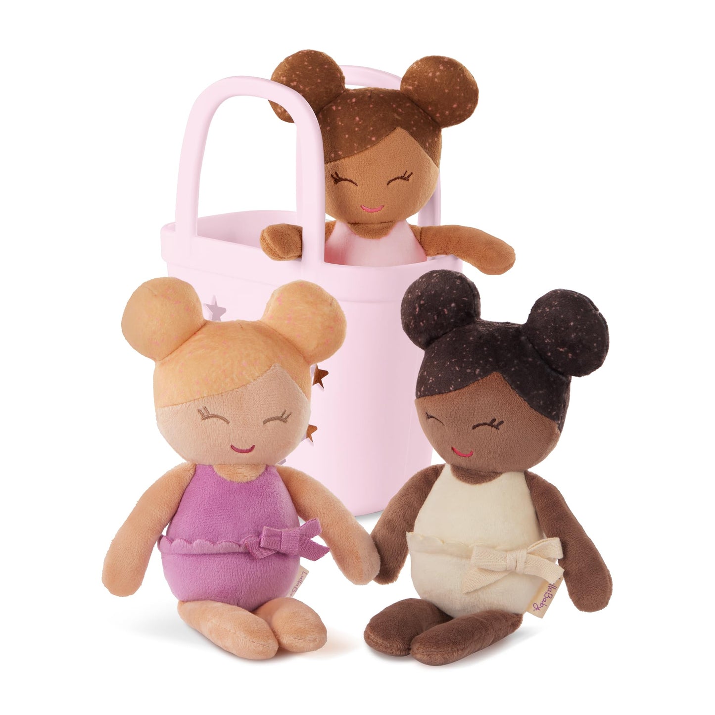 LullaBaby Bath Baby Dolls, Washable Water Play Set with Pink Basket 🍁 All In One Marketplace Canada