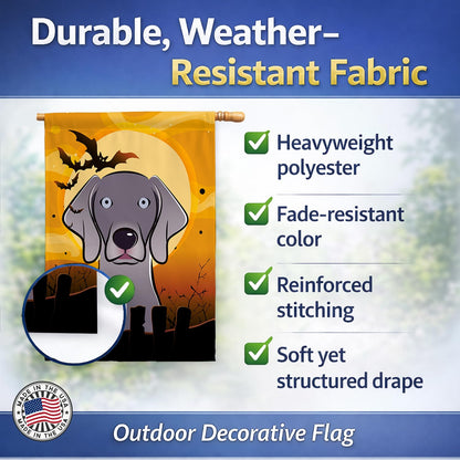 Drapeau de maison en toile Caroline's Treasures BB1789CHF Weimaraner Halloween, multicolore, grand
