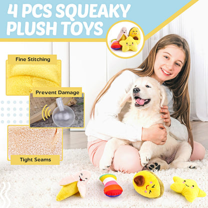 Puppy Toys 21 Pack, Small Dog Chew Toys with Rope Toys for Teething Pet Cute Squeak Toy with Treating Ball for Puppy, Small Dogs - Available at All In One Marketplace Canada
