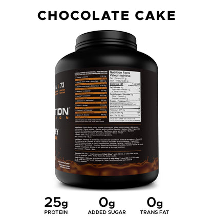 Revolution Nutrition, High Whey, Protein Powder 6LB, Whey Protein, Gluten Free, 25g of Protein Per Scoop, 2.7kg, 73 Servings (Chocolate Cake, 6 Pound) - Available at All In One Marketplace Canada
