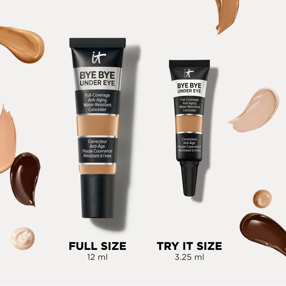 IT Cosmetics Bye Bye Under Eye Concealer (Light Natural) - Water-Resistant, Full Coverage Brightening Concealer For Dark Circles, Fine Lines, Redness & Discoloration, Anti-Aging, 24H Wear - 0.4 fl oz